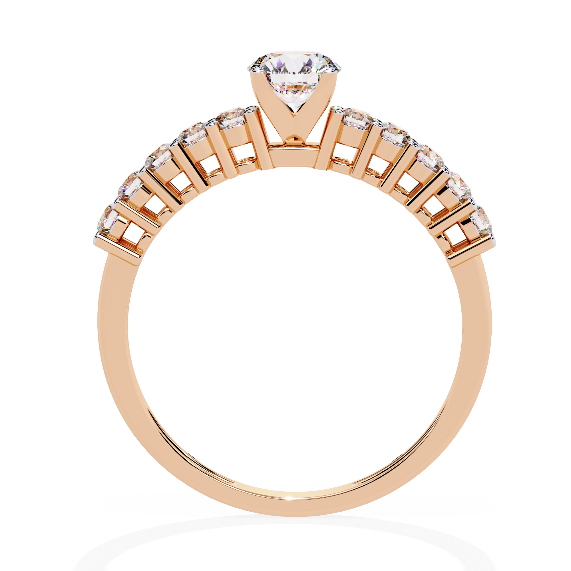 Solitairekart-0.67 CT Lab Grown Diamond Brilliant Round Solitaire Ring